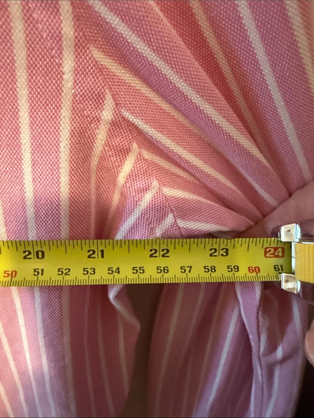 Ralph Lauren Pink and White Knit Oxford Polo - XXL